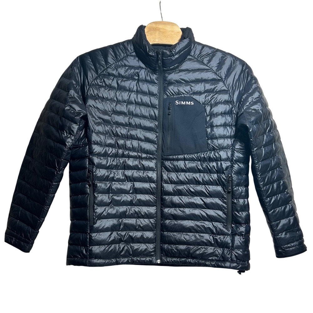Simms‎ Exstream Puffer Jacket Mens XL Black Packable Fishing